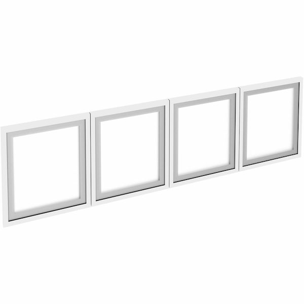 Wall-Mount Hutch Frosted Glass Door, 3 Doors, Fits 60 Essentials Wall-Mount Hutch